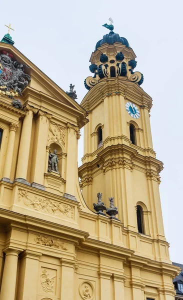 Fragmento Iglesia Teatina San Cajetán Theatinerkirche Kajetan Una Iglesia Católica —  Fotos de Stock