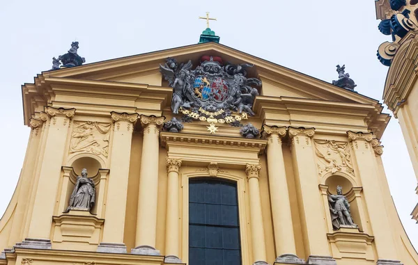 Fragmento Iglesia Teatina San Cajetán Theatinerkirche Kajetan Una Iglesia Católica —  Fotos de Stock