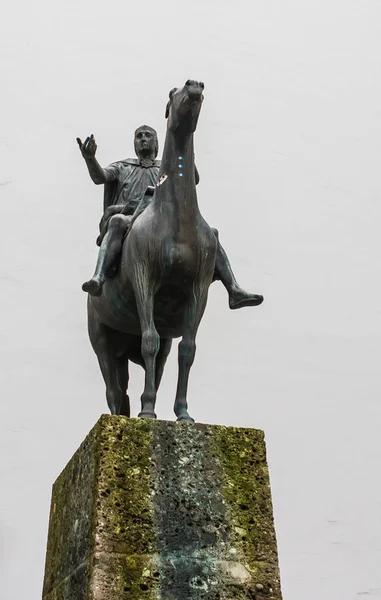 Statua Equestre Dell Imperatore Ludovico Baviera 1282 1347 Duca Bavarese — Foto Stock