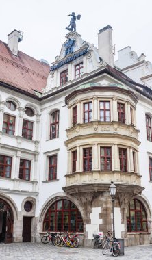 Münih, Almanya - Ocak, 27 2018: Hofbraeuhaus, ünlü bira salonu Münih, Almanya