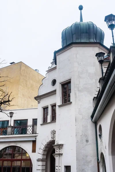 Fragment Innergården Uteplats Hofbräuhaus Hofbräu Haus Oberbayern Tyskland — Stockfoto