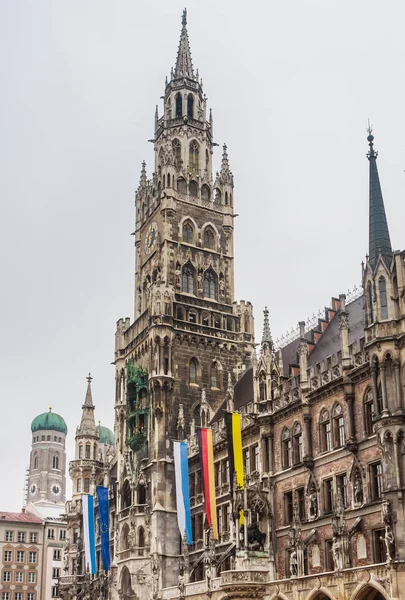 Wieża Zegarowa Nowego Ratusza Rathaus Mariackiego Jest Znany Budynek Gotyckiej — Zdjęcie stockowe