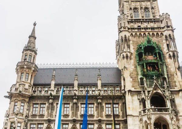 Fragment New Town Hall Munich Neues Rathaus Neo Gothic Style — Stock Photo, Image