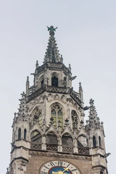 Fragments Architecturaux Nouvel Hôtel Ville Style Néogothique Neues Rathaus 1867 — Photo