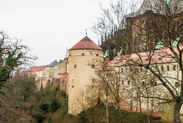 Gola Dei Cervi Muro Fortezza Parte Settentrionale Del Castello Praga — Foto Stock