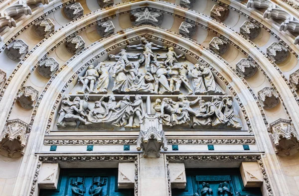 Façade Ouest Cathédrale Des Saints Vitus Construite Xive Siècle Bas — Photo