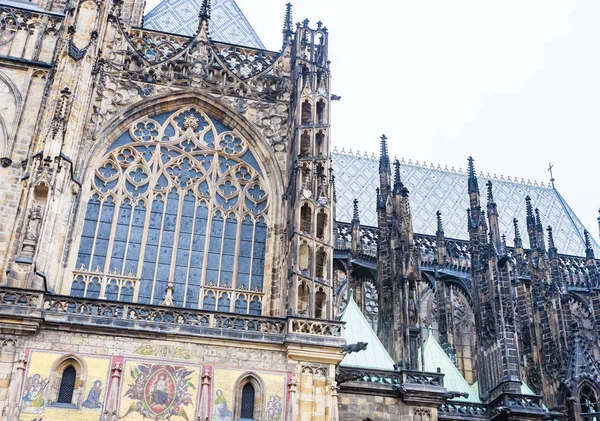Exterior View Vitus Cathedral Prague Czech Republic — Stock Photo, Image