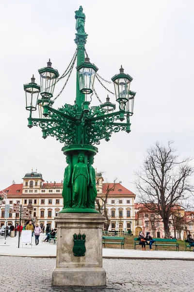 Prague Castle Strażników Przy Bramie Royal Palace Praga Czechy — Zdjęcie stockowe