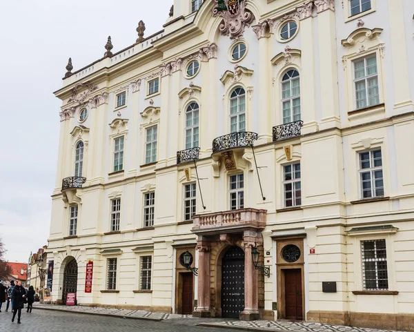 Prague République Tchèque Janvier Château Prague Gardiens Sécurité Porte Palais — Photo
