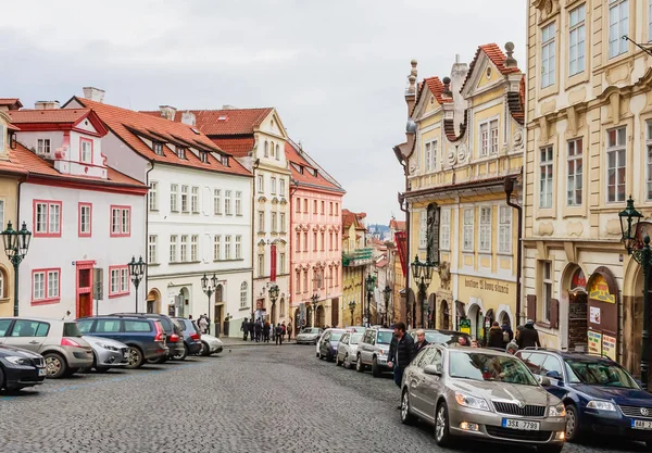 Nerudova Nel Quartiere Praga Mala Strana Repubblica Ceca — Foto Stock