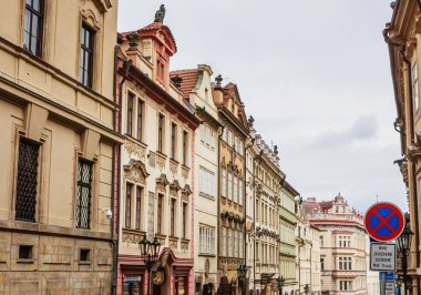 Münih, Almanya - Ocak, 27 2018: Nerudova Sokağı içinde Prag bölgesi, Mala Strana. Çek Cumhuriyeti