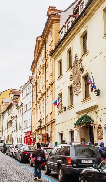 Münih Almanya Ocak 2018 Nerudova Sokağı Içinde Prag Bölgesi Mala — Stok fotoğraf