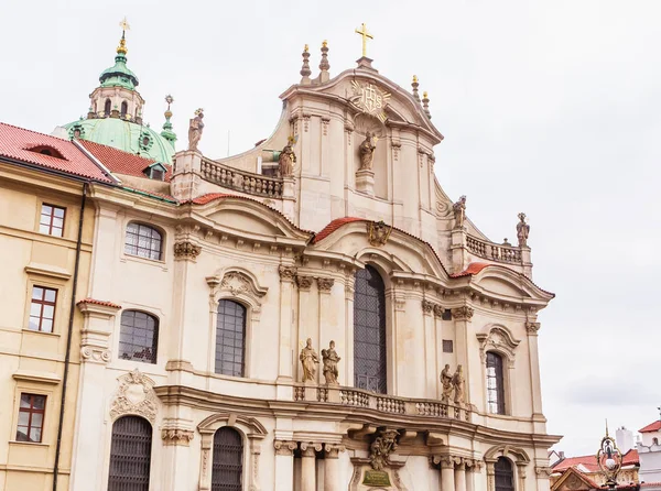 Fragmento Igreja São Nicolau Igreja Barroca Mala Strana Distrito Praga — Fotografia de Stock