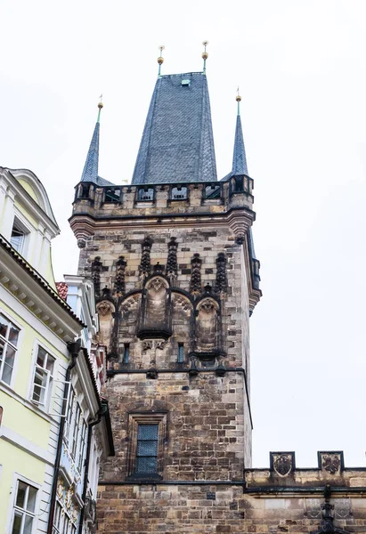 Torre Ponte Cidade Menor Praga República Checa — Fotografia de Stock