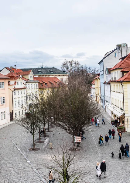 Prague Çek Cumhuriyeti Ocak Charles Bridge Prag Çek Cumhuriyeti Için — Stok fotoğraf