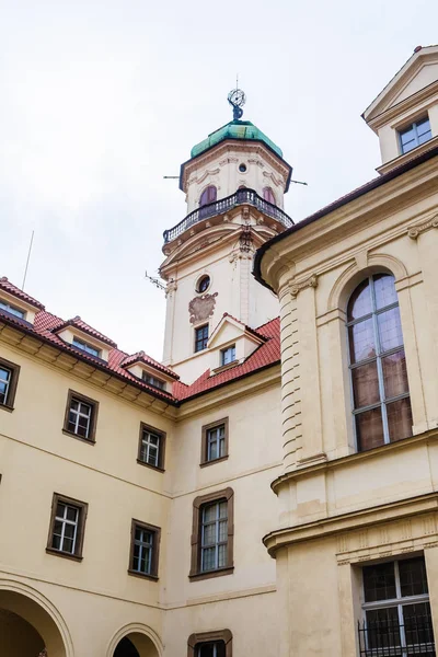 Astronomical Tower Inner Courtyard Klementinum Clementinum Jesuit Monastery Complex Old — Stock Photo, Image