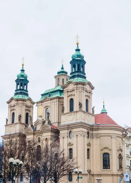 Igreja São Nicolau Localizada Praça Cidade Velha Praga República Checa — Fotografia de Stock