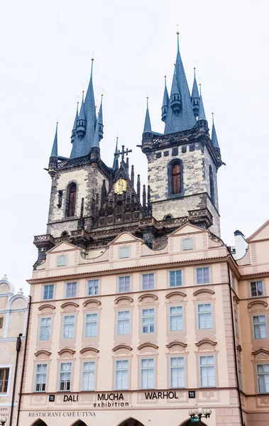 Prague Czech Republic January 2018 Tyn Church Catholic Church Our — Stock Photo, Image