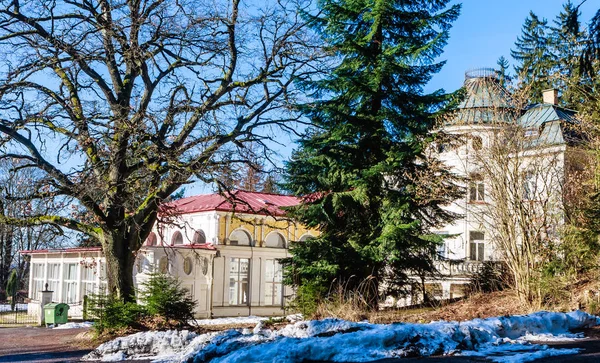 Tjeckien Marianske Lazne Januari 2018 Hotel Små Västra Böhmiska Kurorten — Stockfoto