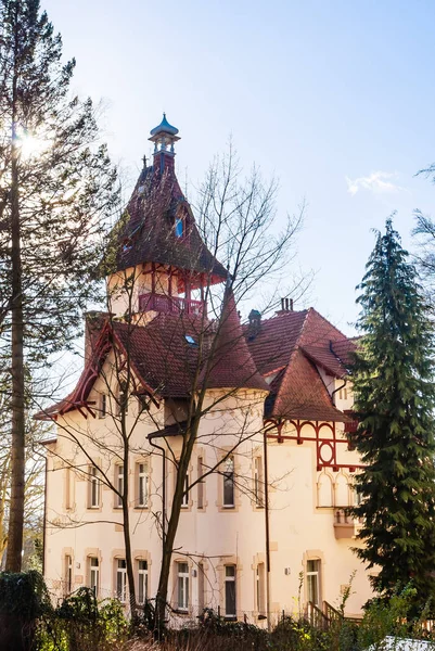 Czech Republic Marianske Lazne Gennaio 2018 Hotel Nella Piccola Città — Foto Stock