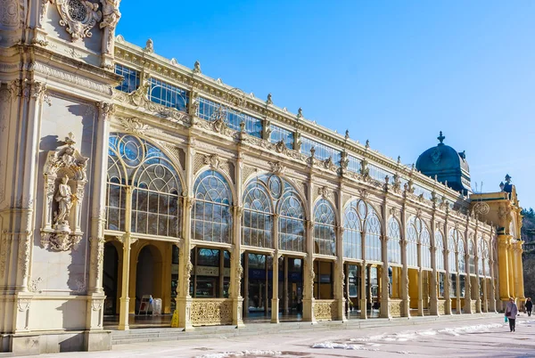 Mariánské Lázně Ledna 2018 Kolonáda Lázeňské Město Mariánské Lázně Marienbad — Stock fotografie