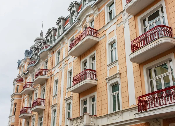 Marianske Lazne République Tchèque Janvier 2018 Hôtel Dans Une Petite — Photo