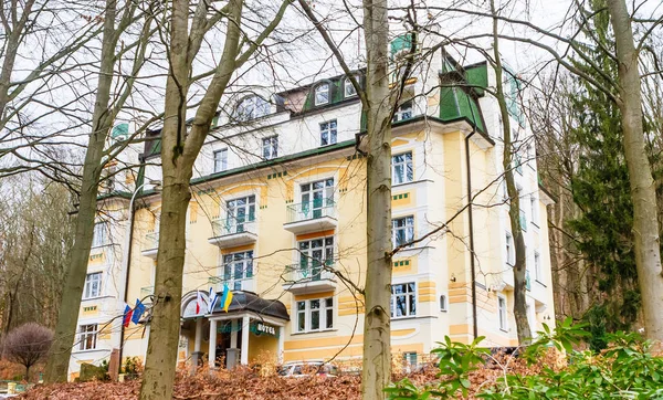 Republika Czeska Mariańskie Łaźnie Stycznia 2018 Spa Hotel Villa Savoy — Zdjęcie stockowe