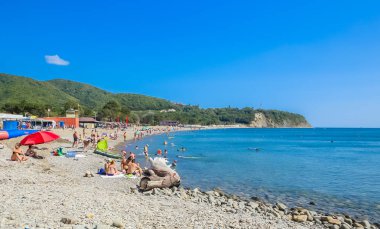 Rusya, Krasnodar bölgesi, - 26 Ağustos 2017: Divnomorskoye Köyü, Konuk evi 