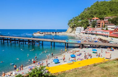 Rusya, Krasnodar bölgesi, - 26 Ağustos 2017: Divnomorskoye Köyü, Konuk evi 