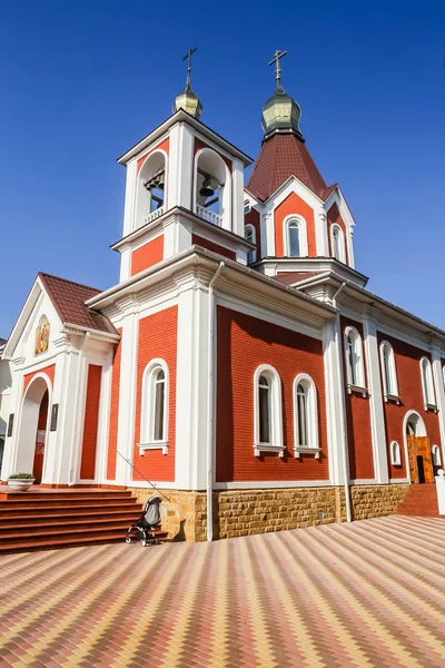 Γκελεντζίκ Χωριό Divnomorskoe Εκκλησία Του Αγίου Σεργίου Ραντονέζ Περιφέρεια Κρασνοντάρ — Φωτογραφία Αρχείου