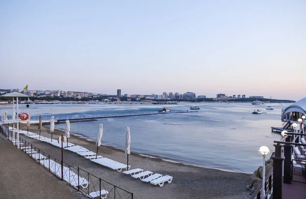 Evening Landscape Resort Town Gelendzhik Coast Black Sea Bay Krasnodar — Stock Photo, Image