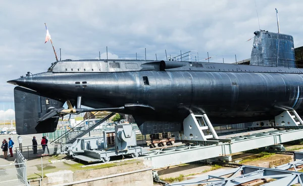 Лорьян Франция Сентября 2017 Года Вид Подводную Лодку Выставленную Берегу — стоковое фото