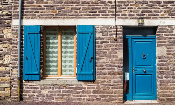Elöl Egy Breton Ház Paimpont Bretagne Franciaország — Stock Fotó