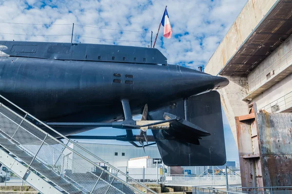 Lorient Γαλλία Σεπτεμβρίου 2017 Θραύσμα Ενός Υποβρυχίου Εκτίθενται Στην Ακτή — Φωτογραφία Αρχείου