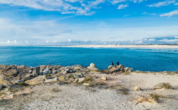 Lampaul Ploudalmzeau Bretaň Francie Září 2017 Pláž Atlantický Oceán Lampaul — Stock fotografie