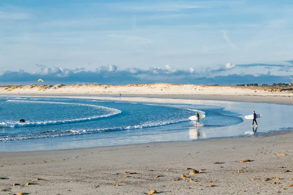 Lampaul Ploudalmzeau Bretagna Francia Settembre 2017 Spiaggia Oceano Atlantico Lampaul — Foto Stock