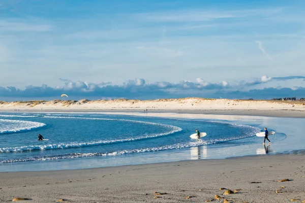 Lampaul Ploudalmzeau Bretania Francja Września 2017 Plaża Ocean Atlantycki Lampaul — Zdjęcie stockowe