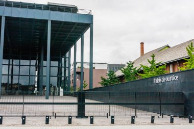 Nantes, Fransa-Ağustos 25, 2018: Palais de Justice, Nantes, Fransa