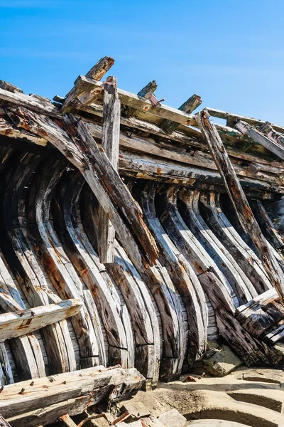 Brittany Deki Etel Nehri Ndeki Gemi Enkazı Mezarlığı Magouer Cimetiere — Stok fotoğraf