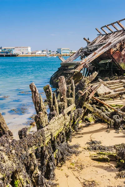 Brittany Deki Etel Nehri Ndeki Gemi Enkazı Mezarlığı Magouer Cimetiere — Stok fotoğraf