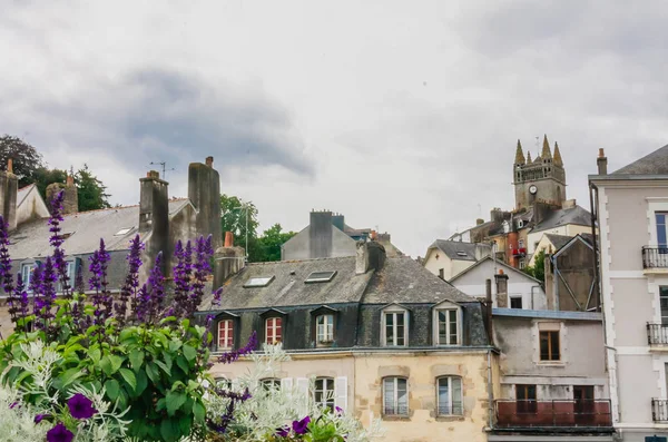 Notre Dame Assumption Acima Quai Brizeux Quimperle Finistere Brittany França — Fotografia de Stock