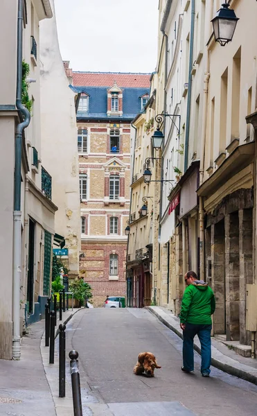 Chien Ambulant Dans Quartier Latin Paris France — Photo