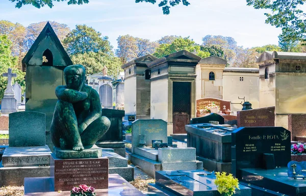 Widok Cmentarza Père Lachaise Największy Cmentarz Paryżu — Zdjęcie stockowe