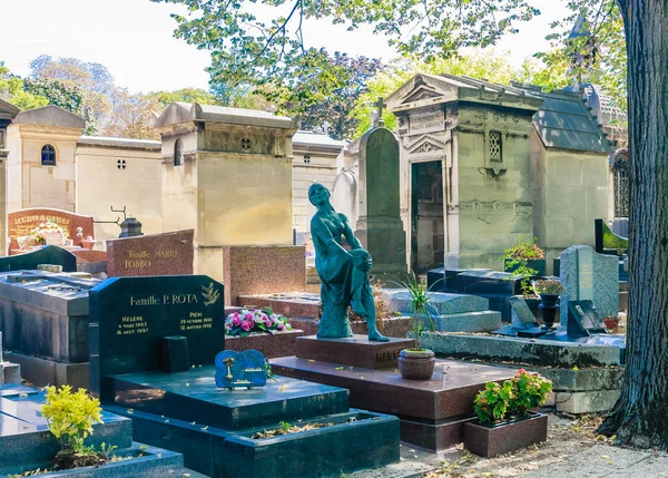 Widok Cmentarza Père Lachaise Największy Cmentarz Paryżu — Zdjęcie stockowe