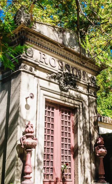 Rossiniova Prázdná Hrobka Hřbitově Pere Lachaise Paříži — Stock fotografie