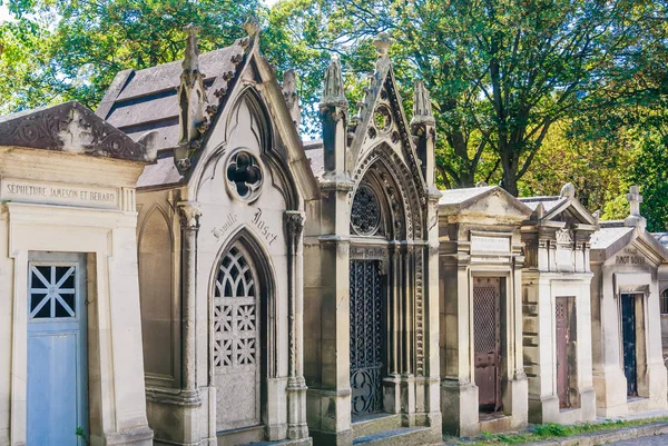 Вид Pere Lachaise Самое Знаменитое Кладбище Парижа Франция Могилами Известных — стоковое фото