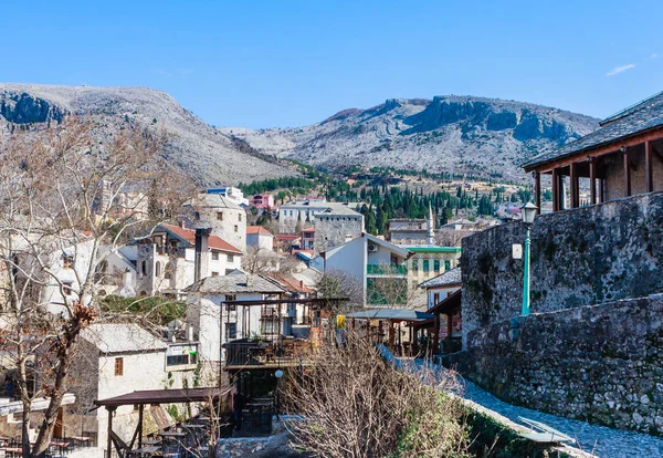 Mostar tradiční dům ve starém městě, Bosna a Hercegovina — Stock fotografie