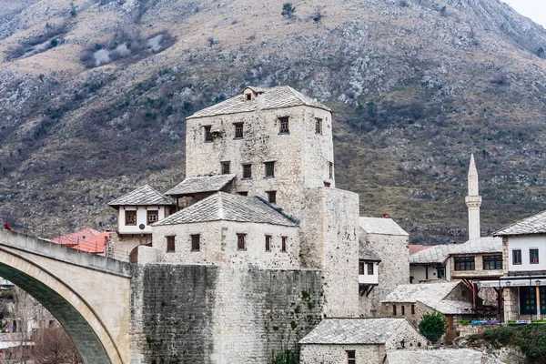 Fragment de Stari Most un pont ottoman du XVIe siècle au-dessus de Neret — Photo