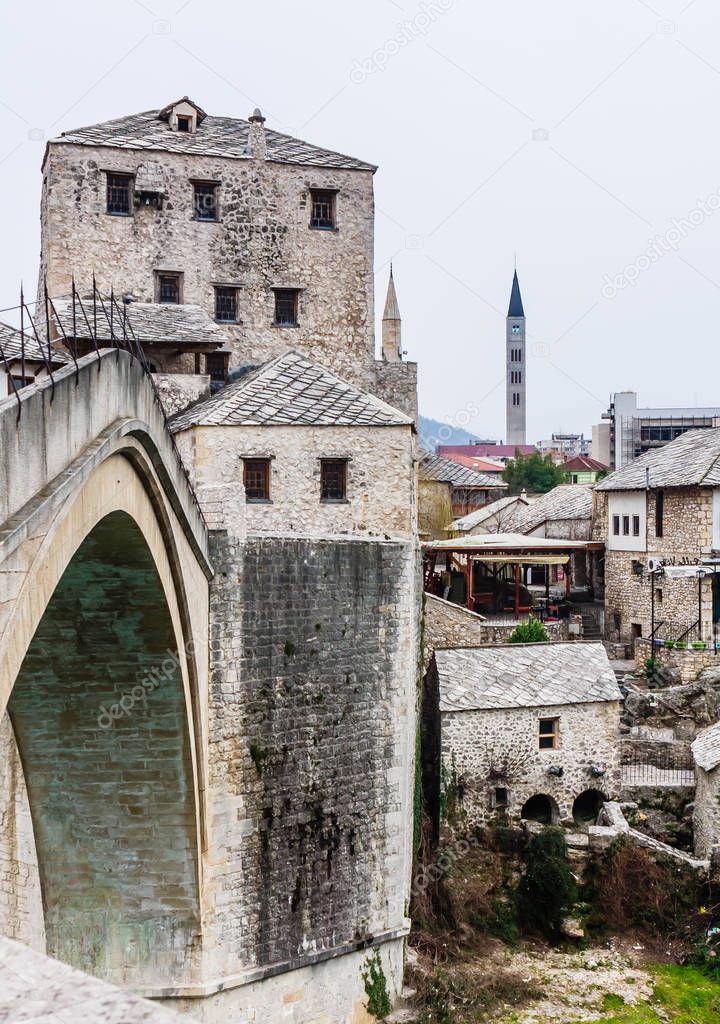 Fragment  of Stari Most a 16th-century Ottoman bridge over Neret