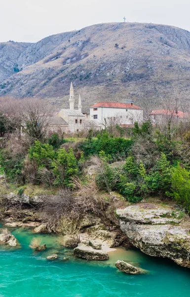 City of Mostar on the Neretva River, Bosnia-Herzegovina — Stock Photo, Image